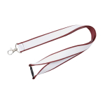 Lanyard de doble capa custom made con cierre de seguridad hecho en EU color granate
