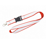 Lanyard de doble capa a todo color custom made hecho en Europa color rojo