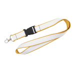Lanyard de doble capa a todo color custom made hecho en Europa color amarillo