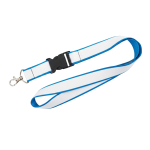 Lanyard de doble capa a todo color custom made hecho en Europa color azul cian
