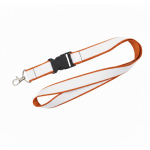 Lanyard de doble capa a todo color custom made hecho en Europa color naranja oscuro