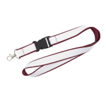 Lanyard de doble capa a todo color custom made hecho en Europa color granate