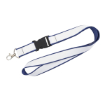 Lanyard de doble capa a todo color custom made hecho en Europa color azul petróleo