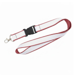 Lanyard de doble capa a todo color custom made hecho en Europa color rojo desaturado