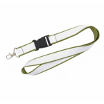 Lanyard de doble capa a todo color custom made hecho en Europa color verde oliva