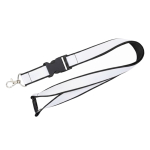 Lanyard de doble capa custom made con cierre de seguridad hecho en EU color negro