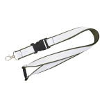 Lanyard de doble capa custom made con cierre de seguridad hecho en EU color gris