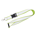 Lanyard de doble capa custom made con cierre de seguridad hecho en EU color verde lima
