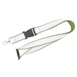 Lanyard de doble capa custom made con cierre de seguridad hecho en EU color verde oliva