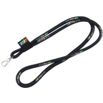 Lanyard tubular impreso a todo color custom made hecho en Europa color blanco