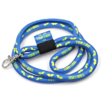Lanyard tubular impreso a todo color custom made hecho en Europa color blanco
