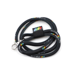 Lanyard tubular impreso a todo color custom made hecho en Europa color blanco
