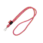 Lanyard tubular impreso a todo color custom made hecho en Europa color blanco