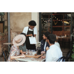 Delantal largo ajustable de polialgodón 240 g/m² color negro segunda vista bodegón 2