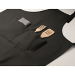 Delantal largo ajustable de polialgodón 240 g/m² color negro vista fotografía cuarta vista