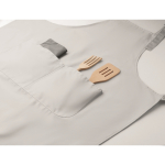 Delantal largo ajustable de polialgodón 240 g/m² color blanco vista fotografía cuarta vista