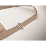 Delantal largo ajustable de polialgodón 240 g/m² color arena vista fotografía tercera vista