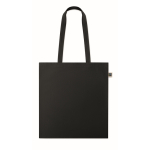 Bolsa de algodón Fairtrade con asas largas en varios colores 180g/m2 color negro