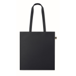 Bolsa de algodón Fairtrade con asas largas en varios colores 180g/m2 color azul