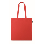 Bolsa de algodón Fairtrade con asas largas en varios colores 180g/m2 color rojo