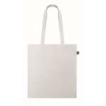 Bolsa de algodón Fairtrade con asas largas en varios colores 180g/m2 color blanco