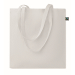 Bolsa de algodón Fairtrade con asas largas en varios colores 180g/m2 color blanco segunda vista
