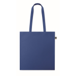 Bolsa de algodón Fairtrade con asas largas en varios colores 180g/m2 color azul real