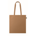 Bolsa de algodón Fairtrade con asas largas en varios colores 180g/m2 color marfil