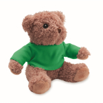 Osito de peluche con camiseta de colores personalizable color verde