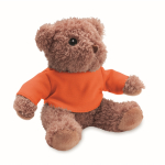 Osito de peluche con camiseta de colores personalizable color naranja