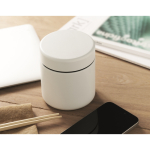 Tarro termo de acero inoxidable de doble pared con tapa 500 ml color blanco vista bodegón