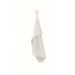 Toalla de microfibra con asa elástica 30x50 cm color blanco