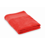 Toalla de baño de 100% algodón rizo 380 g/m² 70x140 cm color rojo