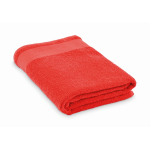 Toalla de baño de 100% algodón rizo 380 g/m² 100x150 cm color rojo