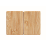 Set de salero y pimentero de bambú con unión magnética color madera septima vista