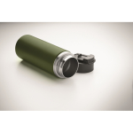 Botella de acero inoxidable doble pared con pajita 500 ml color verde oscuro vista fotografía septima vista