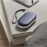 Calentador de manos aluminio con 3 niveles de calor 5.000mAh color azul vista bodegón