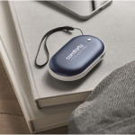 Calentador de manos aluminio con 3 niveles de calor 5.000mAh color azul vista bodegón principal