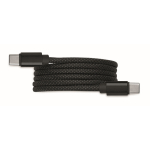 Cable magnético trenzado de RPET tipo-C de 60 W, 1M color negro octava vista