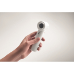 Ventilador portátil de mano de plástico con 5 velocidades color blanco vista fotografía cuarta vista