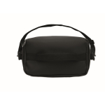 Bolsa nevera de PU con poliéster reciclado con bolsillo y correa 5.5L color negro quinta vista