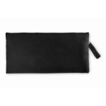 Estuche con cremallera de poliéster RPET 300D color negro tercera vista