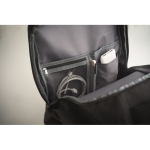 Mochila de cabina expandible de poliéster RPET 600D 15'' color negro vista fotografía