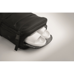 Mochila de cabina expandible de poliéster RPET 600D 15'' color negro vista fotografía