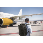 Mochila de cabina expandible de poliéster RPET 600D 15'' color negro segunda vista bodegón