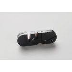 Afilador de bolsillo para cuchillos en estuche de plástico color negro vista fotografía octava vista