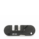 Afilador de bolsillo para cuchillos en estuche de plástico color negro vista de impresión