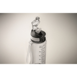 Botella de RPET antigoteo con pajita y tapa abatible 700 ml color transparente vista fotografía cuarta vista