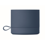 Altavoz inalámbrico metálico compacto con acabado de goma 3W color azul segunda vista