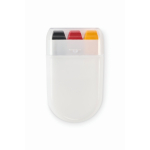 Barra de pintura corporal de distintas banderas en estuche color amarillo